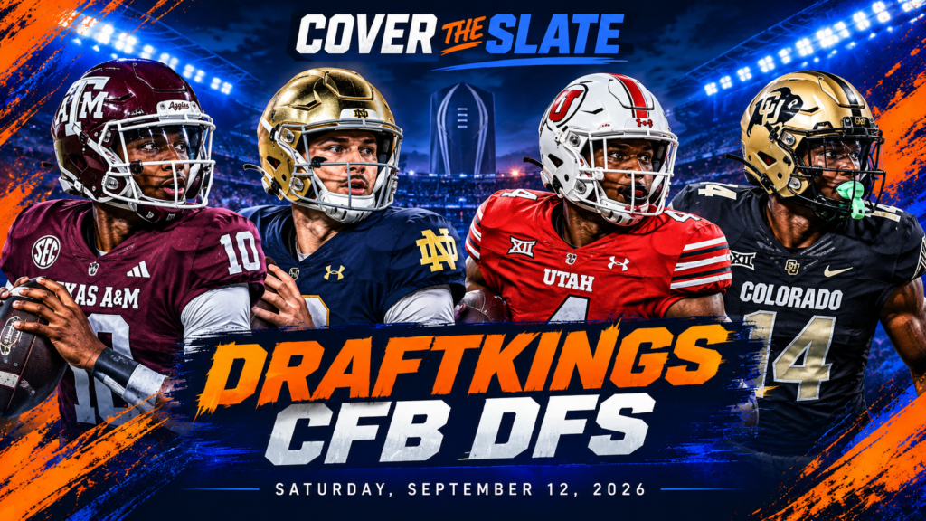 DraftKings college football DFS picks for Saturday, September 12, 2026
