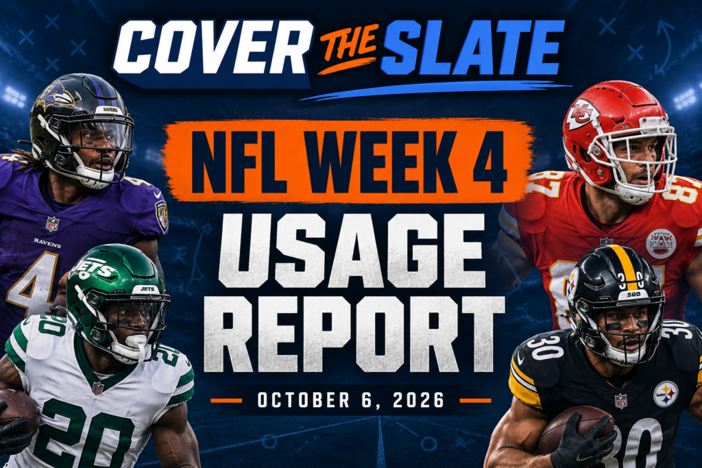 NFL Week 4 Usage Report: Injuries Reshape Opportunity | Cover The Slate