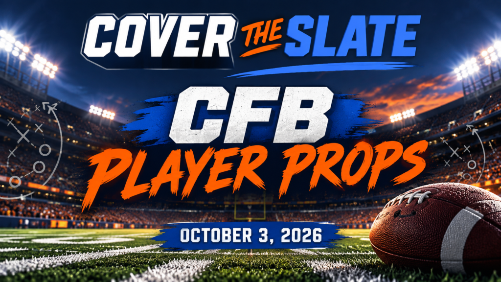 College Football Player Props | October 3, 2026