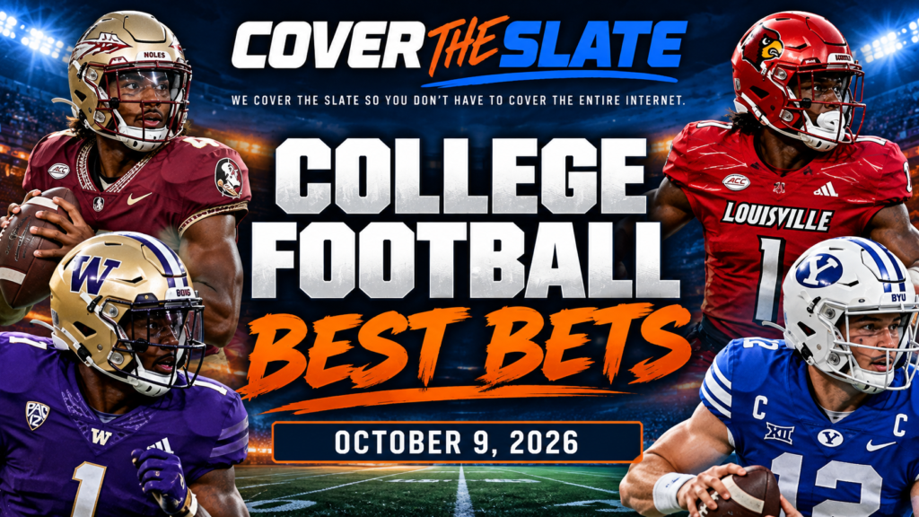 College Football Best Bets October 9, 2026: Four Friday Picks | Cover The Slate