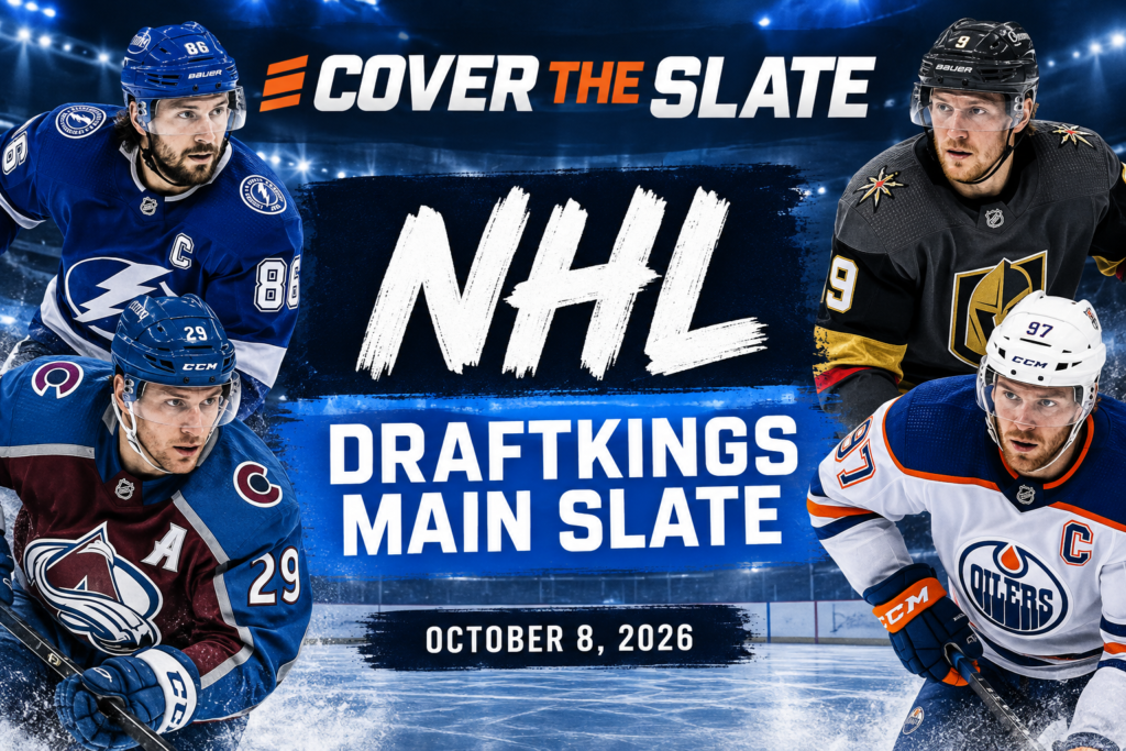 NHL DFS DraftKings Picks October 8, 2026: Stacks, Values, Goalies and Lineup | Cover The Slate